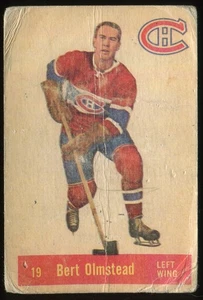 1957-58 Parkhurst #19 Bert Olmstead Montreal Canadiens - Picture 1 of 2