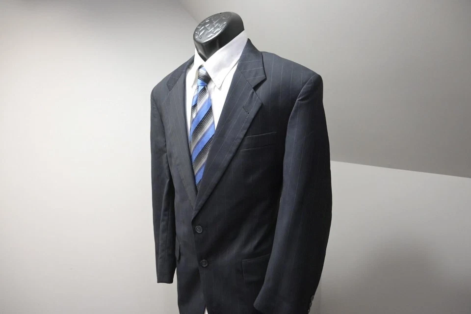 Jos A Bank 100% Wool Striped 2 Piece Suit Pants Jacket Mens Sz 34 x 31 40 R - Image 1 of 4