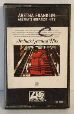 Aretha Franklin ‎– Aretha's Greatest Hits (Cassette, 1971) White Shell, CS - Image 1 of 4