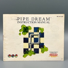 Pipe Dream Manual NES Nintendo Entertainment System Original Instruction Booklet