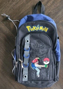Vintage 90's Pokemon Ash Official Nintendo Pyramid Backpack Pokeball Blastoise - Bild 1 von 11