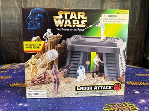 Star Wars - Endor Attack Swinging Tree Branch & Rock Launcher POTF Playset ROTJ!! - Bild 1 von 6