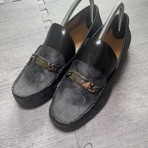 COACH Women’s Black Signature Monogram Loafers Size 9 Slip-On Flats - Picture 1 of 11