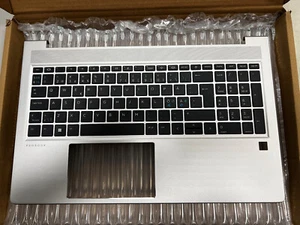 New Orig HP ProBook 450 455 G8 Top Cover with Nordic Keyboard M78508-DH1 - Picture 1 of 2