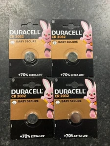 DURACELL CR2032 BATTERY COIN CELL3V LITHIUM x 4 PIECES *NEW SEALED* - Picture 1 of 1