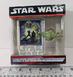 2006 Kurt Adler ⭐ STAR WARS ⭐ YODA 2 Pc. Holiday Ornament Set Star NEW IN BOX! - Picture 1 of 3