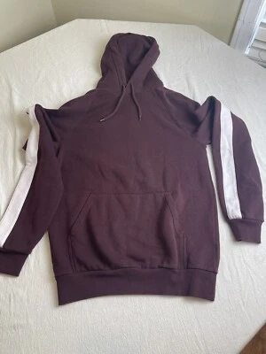 Sudadera con capucha Divided H&M XS para mujer púrpura con rayas blancas Foto 1 de 4