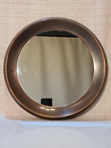 Spiegel Rund Bullauge Kupfer bedampft Massiv - Bild 1 von 11