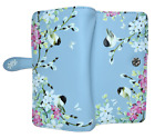 Shag Wear Chickadee Garden Large Floral Wallet for Women and Teen Girls Blue 7"