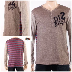 BNWT DESIGUAL LS TOP - MENS 'HENLEY' LUXURY MULTI COLOUR - SIZE XL RRP £149 - Picture 1 of 7