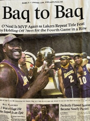 Camiseta M&O Vintage 2001 LA Lakers Campeones de la NBA 'Baq to Baq' (Hombre XL) Kobe Foto 1 de 4