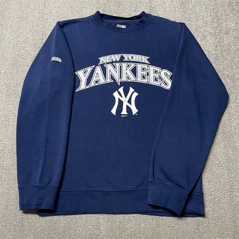 New York Yankees Sweatshirt Men Small Adult Blue MLB Baseball Pullover Crewneck Cover