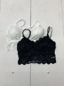Shein Womens Two Pack Lace Bras Black White Size Large - Picture 1 of 5