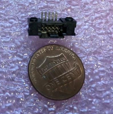 FCI 87402-105 Rib-Cage Connector Through Hole R/A 10-Pos .050" 1.27mm NEW Qty.3 - Image 1 of 2