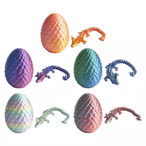 3D Printed Dragon in Egg Dragon Scale Egg Flexible Fidget Toys Birthday Gifts AU - Picture 1 of 18