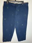 J.Crew 33/30 BLUE Chino Pants Men Embroidered Golf "19th Hole" Clubs NWT