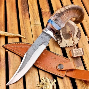 CUSTOM handgeschmiedetes CARBONSTAHL BOWIE JAGDMESSER, Campingmesser, TN-6219 - Bild 1 von 9