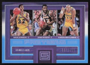 2017 Status Factions Blue Kareem Abdul-Jabbar Worthy Magic Johnson /199 Lakers - Picture 1 of 2