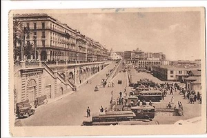 ALGER Africa Algiers Les Rampes et le Boulevard de la Republique Vtg Postcard - Picture 1 of 2