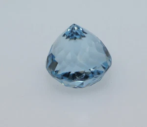 Piedra preciosa de corte redondo natural azul claro de 7,5 mm corte aguamarina bonito brillo - Imagen 1 de 8