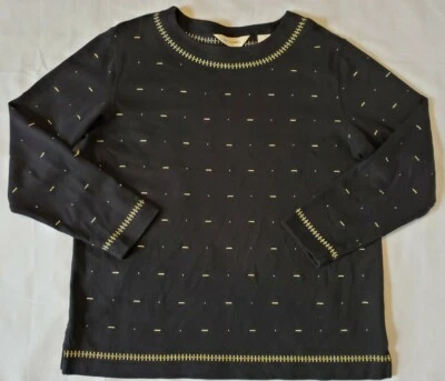 Top pulóver Bechamel para mujer manga larga grande negro y dorado costuras metálicas  Foto 1 de 4