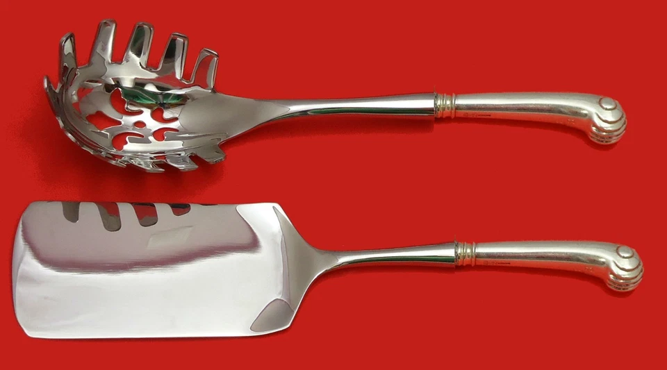 Набор серверов для итальянских макарон Onslow от Tuttle из чистого серебра 2 шт. HHWS на заказ - Изображение 1 из 1