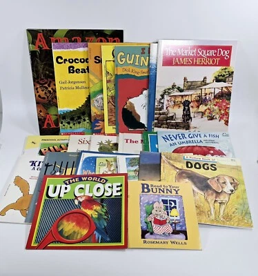 Lot of 20 Animal Theme Books Classroom Homeschool Library Picture Activity PB/HC - Image 1 of 4