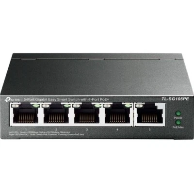 TP-Link TL-SG105PE - 5-Port Gigabit Easy Smart Switch with 4-Port PoE+ - Image 1 of 4