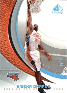2005-06 SP Game Used 50 Charlotte Bobcats Basketball Card #9 Emeka Okafor /50