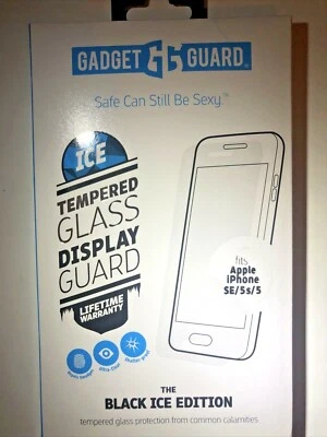 Tempered Glass Display  Guard The Black Ice Edition Fits Iphone SE/5s/5 Clear - Image 1 of 4