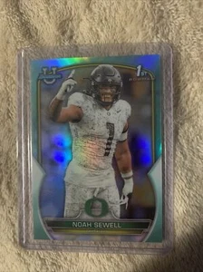 2022 Bowman Chrome U Noah Sewell Aqua Refractor /299 Oregon Ducks Chicago Bears - Picture 1 of 2