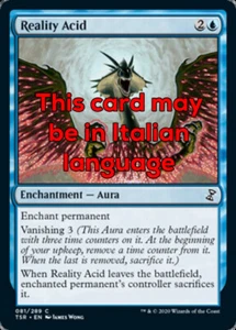 MTG REALITY ACID FOIL EXC - ACIDO DI REALTÀ - TSR - MAGIC - Imagen 1 de 1