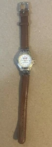 Vtg Chevrolet Corvette Watch Time & Date Original Leather Band Needs New Battery - Picture 1 of 8