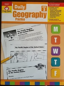 Daily Geography Practice Grade 3 by Evan-Moor NEW - Picture 1 of 1