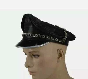 Finest Soft Real Leather Biker ,Muir Cap Hat in all sizes. - Picture 1 of 5