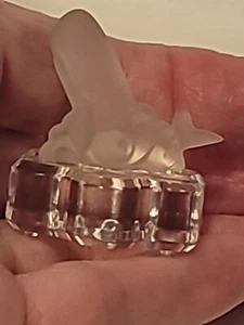 Ebeling Reuss Swarovski Kristall mattierter Wal Miniatur Mini 1,3" Meeresbewohner - Bild 1 von 14