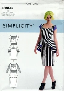 NEW Simplicity R10655 Misses' 16-24 Pattern Harley Beetlejuice Dresses Costume - Picture 1 of 3