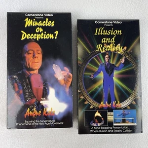 Andre Kole Illusion and Reality & Miracles or Deception VHS Lot of 2 Tapes - Picture 1 of 3