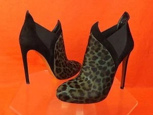 NUEVO EN CAJA BOTAS ALAIA CAQUI LEOPARDO PONYHAIR GAMUZA PLATAFORMA ALADA 38 $1270 - Imagen 1 de 12