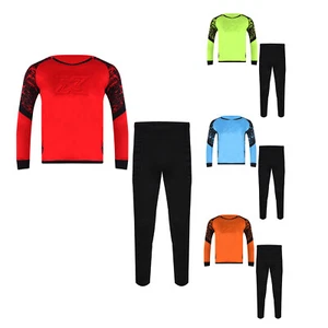 Kids Boys Outfit Trousers Suit Goalie Set Long Sleeve Elastic Waistband T-shirt - Picture 1 of 49