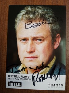 RUSSELL FLOYD *D.C. Ken Drummond* THE BILL HAND SIGNED AUTOGRAPH CAST CARD