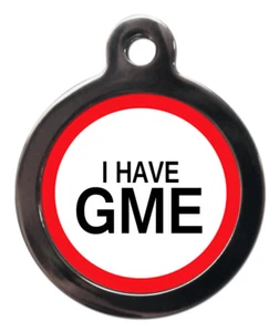 Etiqueta de identificación de mascotas Alerta médica TENGO GME 32mm o 24mm personalizado - Imagen 1 de 2