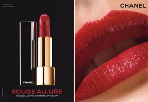 2012 Chanel makeup rouge allure lipstick red 2-page MAGAZINE AD - Picture 1 of 1