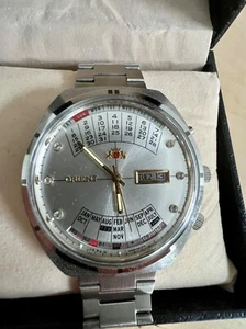 Orient 21 Jewels WHITE Perpetual Multi Year Calendar Automatic watch - Picture 1 of 6