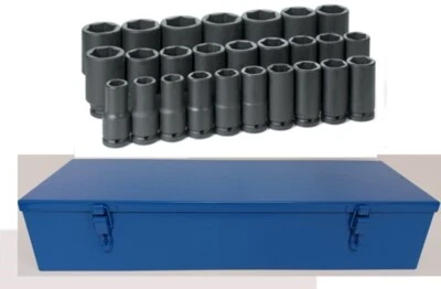 Grey Pneumatic 8026MD 3/4" Drive Deep Metric Master Impact Socket Set 19-50mm - Image 1 of 4