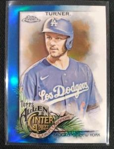 2022 Topps A&G Chrome Trea Turner Blue 018/150 Refractor CLR MATCH DODGERS #115 - Picture 1 of 5
