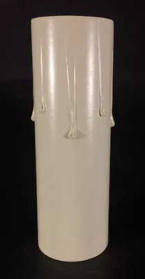 LAMP 4" WHITE IVORY Paper Board Chandelier Standard CANDLE COVER with DRIPS CC977I