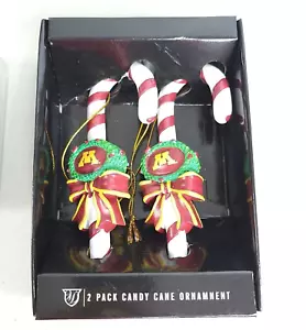 Minnesota Gophers Ornaments New in Box Candy Cane Shaped Damage to Box - Picture 1 of 2