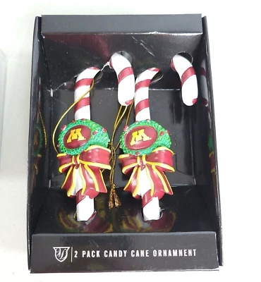 Minnesota Gophers Adornos Bastón de Caramelo en Forma Nuevo en Caja Dañada Menor  Foto 1 de 2
