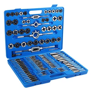 ABN 110 Piece Large Tap and Die Set Metric Bolt and Pipe Rethreading Tool Kit